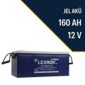 12 VOLT 160 AMPER JEL AKÜ LEXRON-ÖLÇÜLER-483X170X240-43 KG