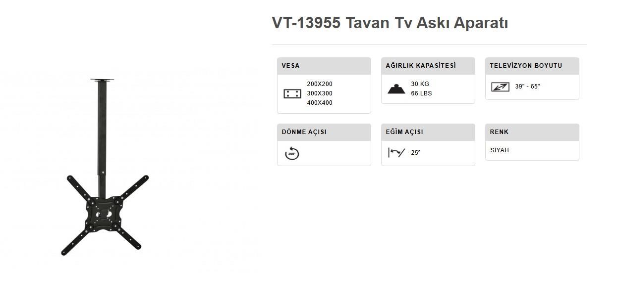 TV ASKI APARATI 39-65 INÇ TAVAN TİPİ VONTECH VT 13955