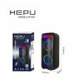 HEPU HP-954 2X6.5'' KABLOSUZ 1 EL MİKROFON BLUETOOTH USB ŞARJLI RGB IŞIKLI MÜZİK KUTUSU