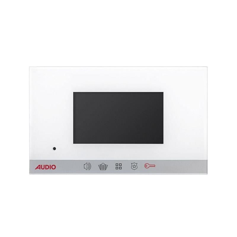 AUDİO 4,3 INÇ ŞUBE 001180B BEYAZ BUTONLU  KAPAK DAHİL