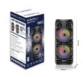 HEPU HP-936 2X8'' KABLOLU 1 EL MİKROFON BLUETOOTH USB ŞARJLI RGB IŞIKLI MÜZİK KUTUSU