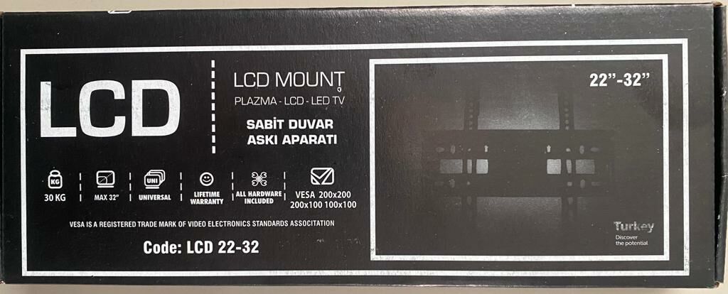 TV ASKI APARATI 22-32-İNÇ SABİT 10X27 CM