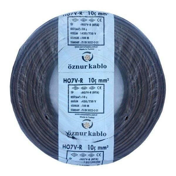 NYAF KABLO 1X10 LUK SİYAH ÖZNUR 1 MT FİYATIDIR