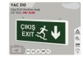 YCL YAC-310 MERDİVEN AŞAĞI ÇIKIŞ EXİT LEVHASI ŞARJLI LEDLİ