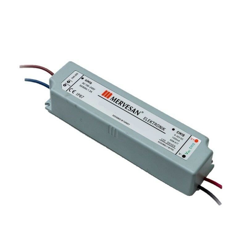 MERVESAN MTD-60-1400MA ÇIKIŞ 21-42 VOLT IP 67 LED TRAFOSU