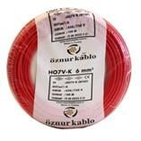 NYAF KABLO 1X6 LIK KIRMIZI ÖZNUR-HES 1 MT FİYATIDIR