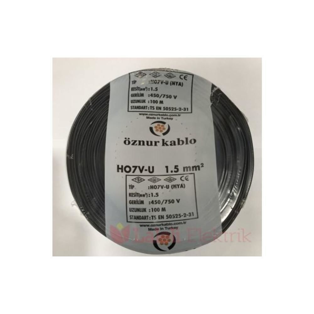 NYA KABLO 1,5 LUK SİYAH ÖZNUR 1 MT FİYATIDIR