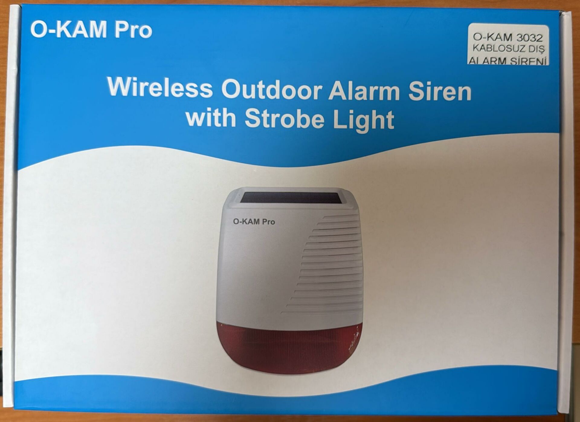 O-KAM 3032 KABLOSUZ DIŞ ALARM SİRENİ SOLAR GÜNEŞ PANELLİ