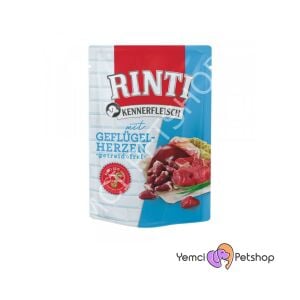 Rinti Sığır Etli Tavuk Yürekli Gerçek Et Tamamlayıcı Köpek Yaş Maması 400 Gr