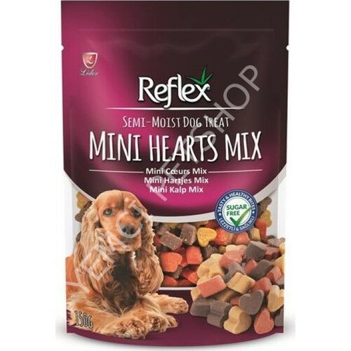 Reflex PlusYarı Yumuşak Ödül Maması Mini Kalp Mix 150 gr