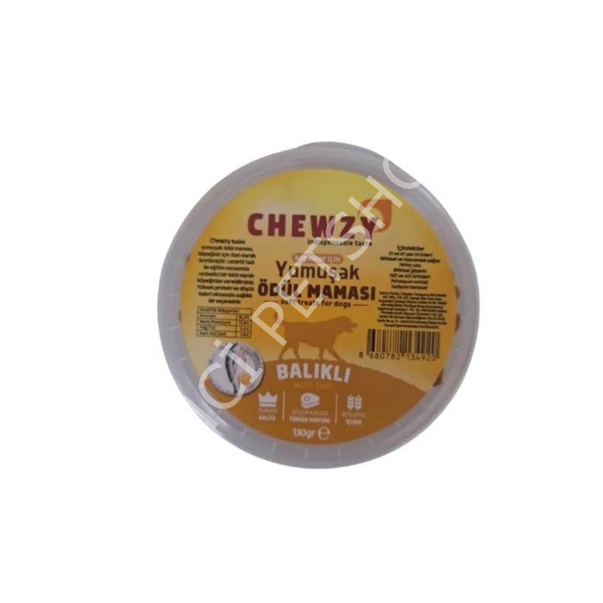 Chewzy Balıklı Yumuşak Köpek Ödül Maması 130 Gr