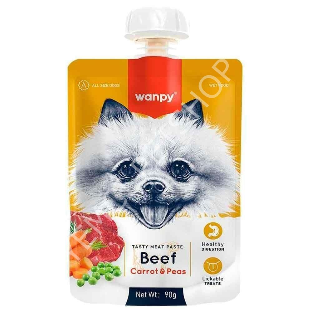 Wanpy Taze Sığır Etli&Havuçlu Köpek Et Ezmesi 90 Gr