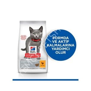 Hill's Kitten Sterilised Tavuklu 3 Kg Kısırlaştırılmış Yavru Kedi Maması