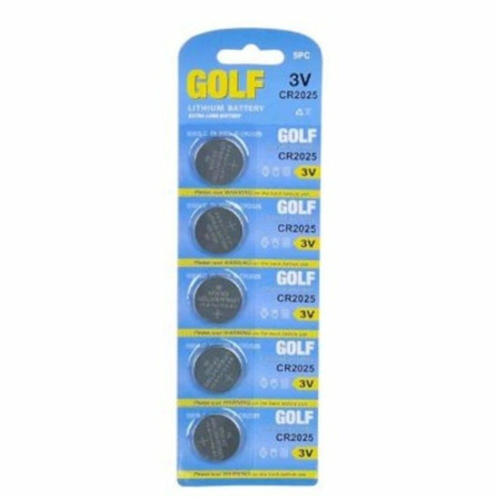 GOLF CR2025 3V Düğme Pil 5'li Paket