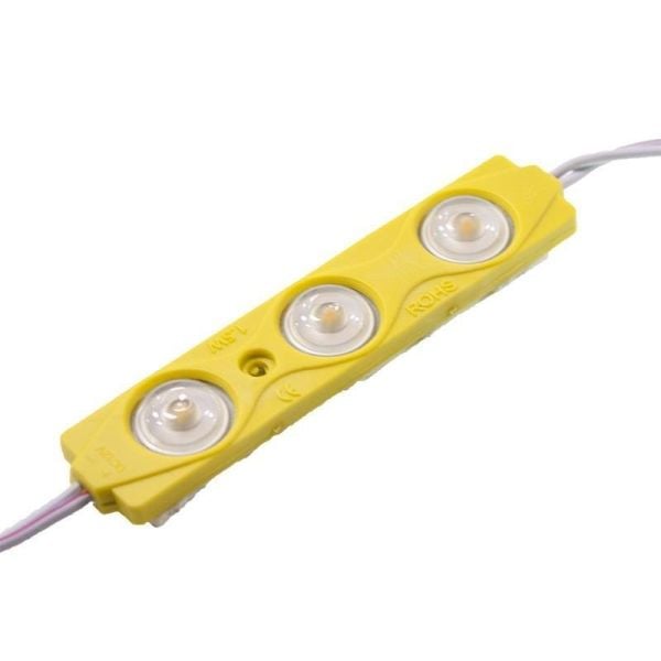 3'lü Mercekli Modül Led - Sarı 12V 1.2W