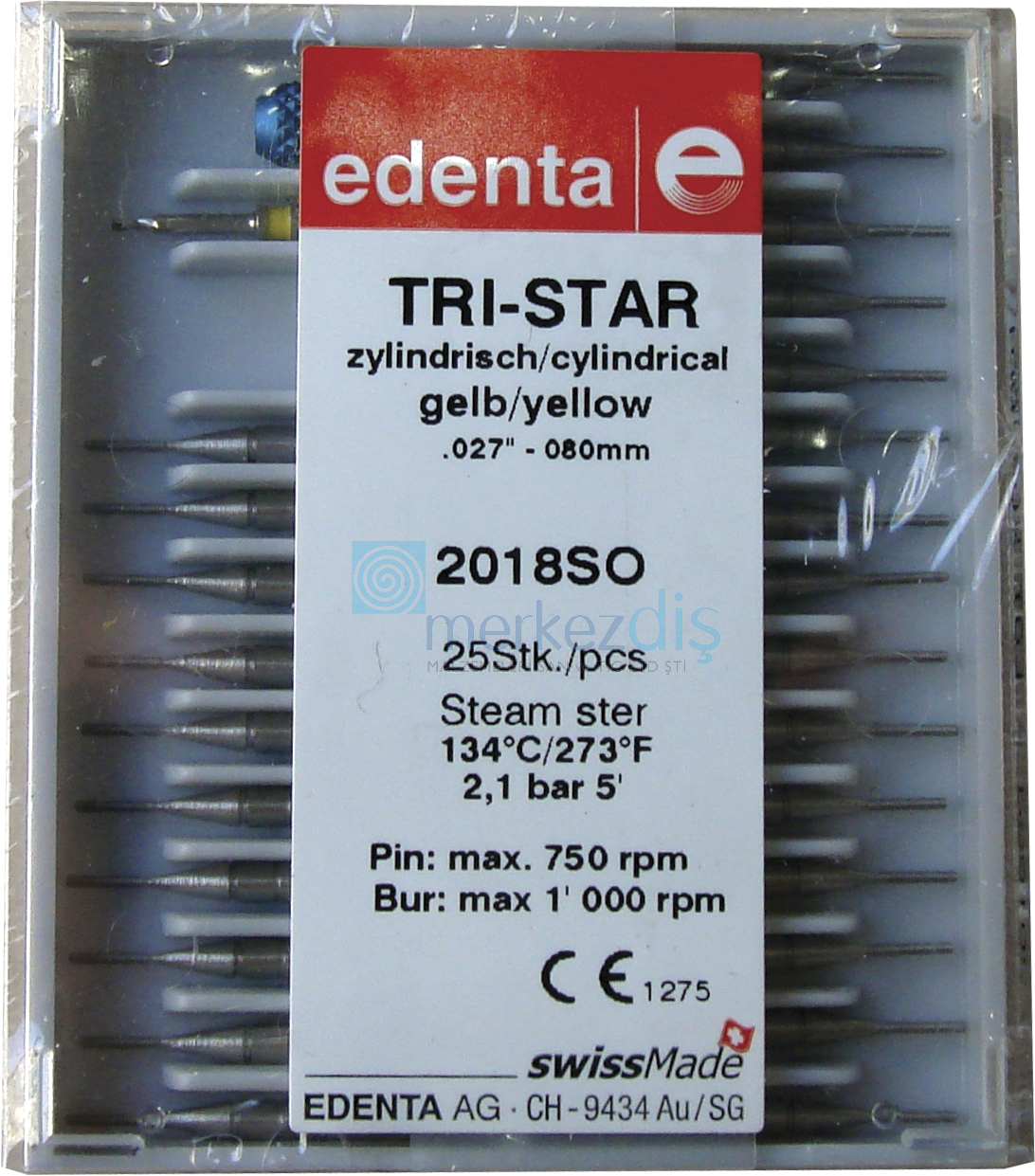 Edenta Tri-Star Dentin Pimi Sarı 25'lik