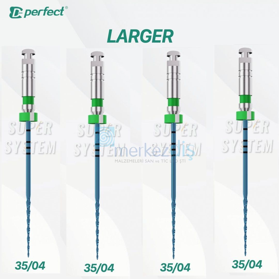 Perfect Super System Larger Kit Rotary Eğe 4'lü 25 mm