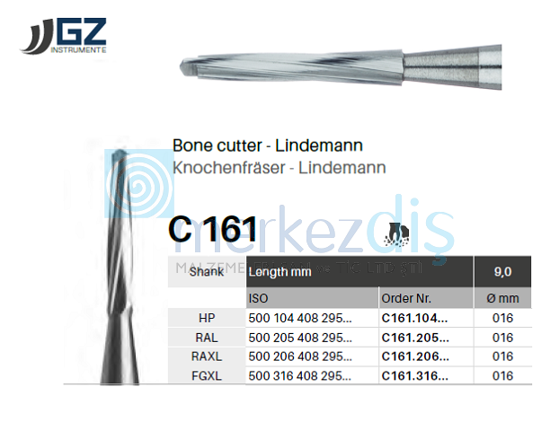 Lindemann Cerrahi Frez C161-104-016 Piyasemen İçin