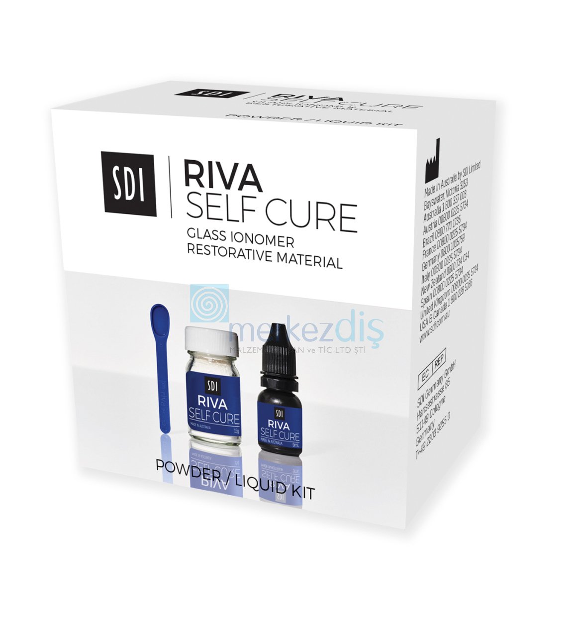 Riva Self Cure Cam İonomer Dolgu ve Kaide Materyali Toz Likit A2