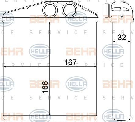 Opel Corsa C Radyatör Kalorifer Behr 8FH351000-501 OEM 1618222