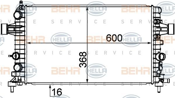 Opel Combo Radyatör Su At Brz Behr 8MK376754-081 OEM 1300266