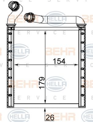 Volkswagen Passat CC Radyatör Kalorifer Behr 8FH351331-724 OEM 3C0819031