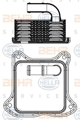 Volkswagen Golf 6 Radyatör Yağ Soğutucu Soğutucu Behr 8MO376701-454 OEM 03F117021A