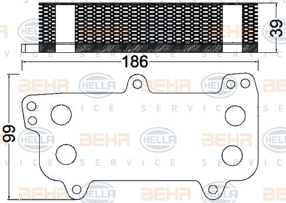 Volkswagen Transporter T5 Radyatör Yağ Soğutucu Soğutucu Behr 8MO376797-031 OEM 070117021D