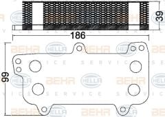 Volkswagen Transporter T5 Radyatör Yağ Soğutucu Soğutucu Behr 8MO376797-031 OEM 070117021D