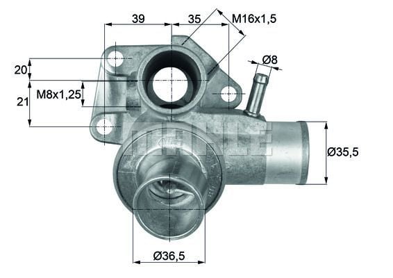 Audi A6 Termostat 87c Behr TT TI3487 OEM 03L121111AD