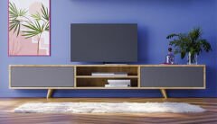 Zenio Rose Tv Ünitesi Wm 170 cm - Meşe/Antrasit