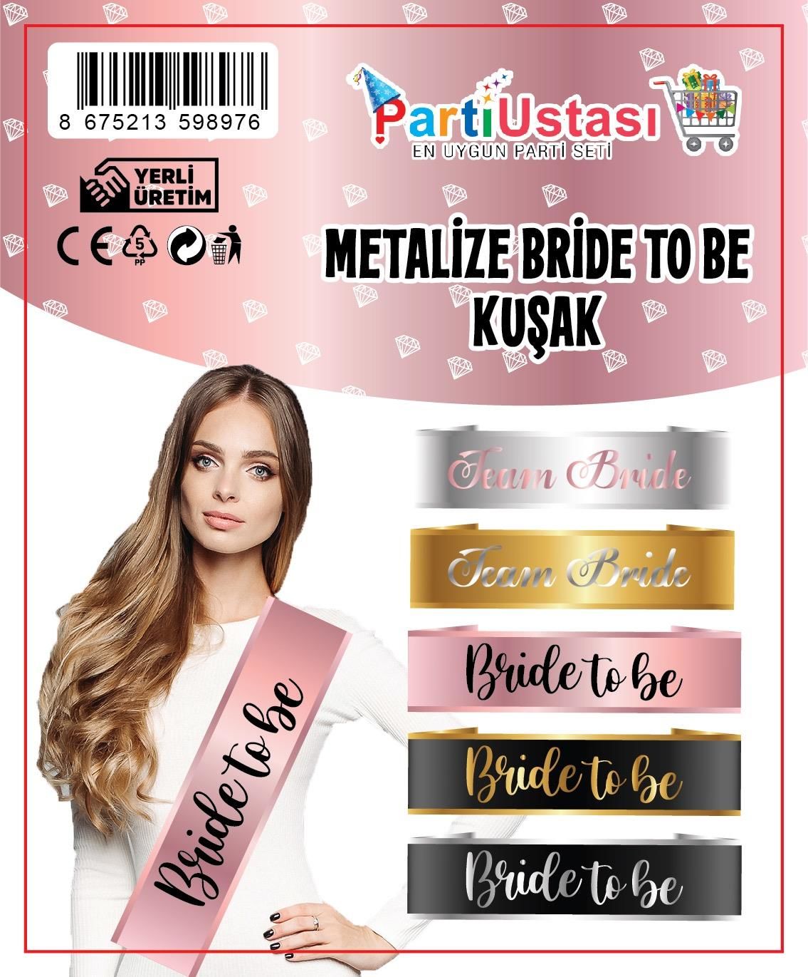 KUŞAK PARLAK BRİDE TO  BE BRONZ