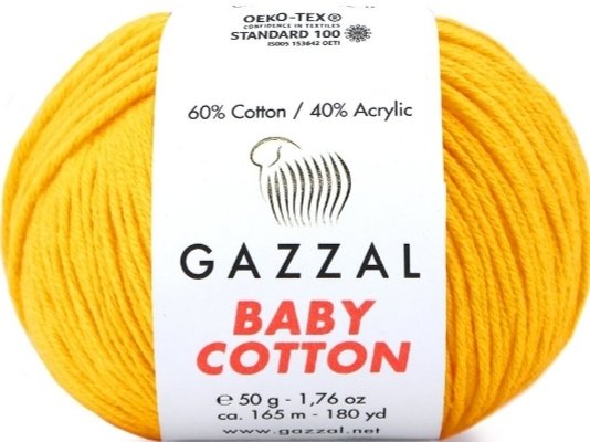 3417 GAZZAL BABY COTTON 50GR- Sarı