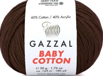 3436 GAZZAL BABY COTTON 50GR -Koyu Kahve