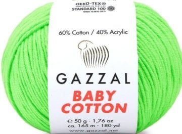 3427 GAZZAL BABY COTTON 50GR -Neon Yeşil
