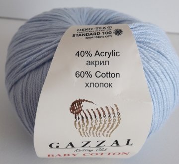 3429 GAZZAL BABY COTTON 50GR -Süt Mavi