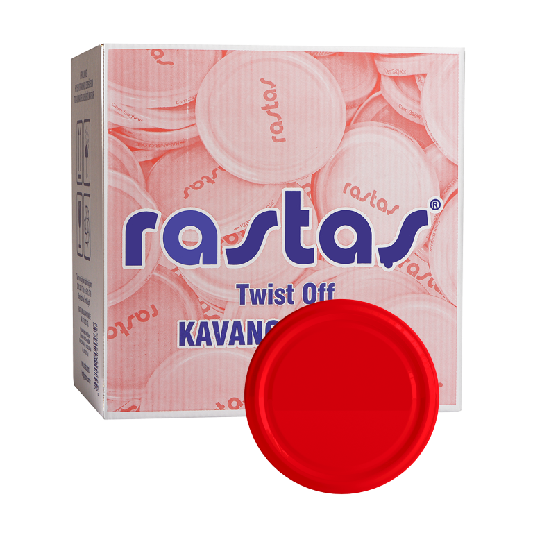 KOLİDE KIRMIZI RENK 82 MM KAVANOZ KAPAĞI- (500 ADET/ 82 MM )