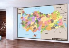 Türkiye Siyasi Haritası Okul Posteri
