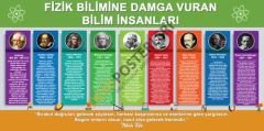 Fizik Bilimine Damga Vuran Bilim İnsanları Okul Posteri