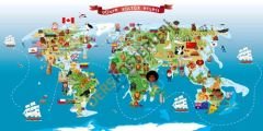 Dünya Kültür Atlası Okul Posteri
