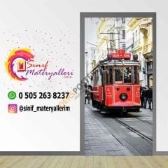 İstanbul Taksim Nostaljik Tramvay Kapı Giydirme