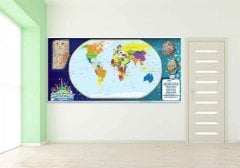 Dünya Haritası Duvar Görseli
