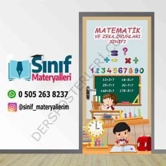 Matematik ve Zeka Oyunları Sınıfı Kapı Giydirme