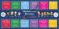 Okul Kuralları Okul Posteri