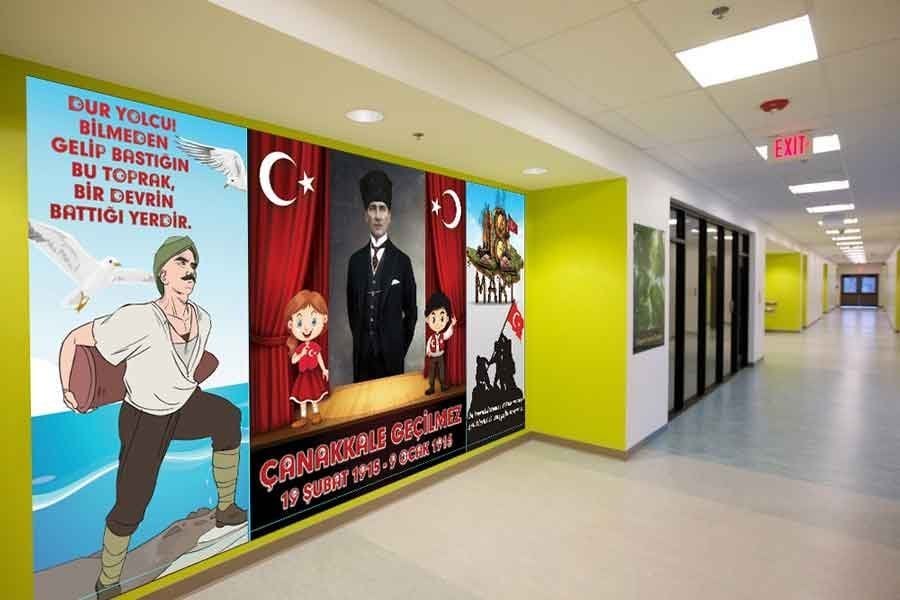 Çanakkale Zaferi Haftası pankartları,dövizleri,posterleri