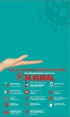 Dezenfektan Arkası 14 Kural Ve El Yıkama Okul Posteri