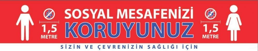 Sosyal Mesafenizi Koruyun Sosyal Mesafe Bandı