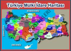 Türkiye Haritası Ders Afişi Poster