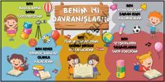 Benim İyi Davranışlarım Okul Posteri