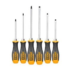INGCO HSGT680608 Endüstriyel 6'lı Darbeli Tornavida Seti